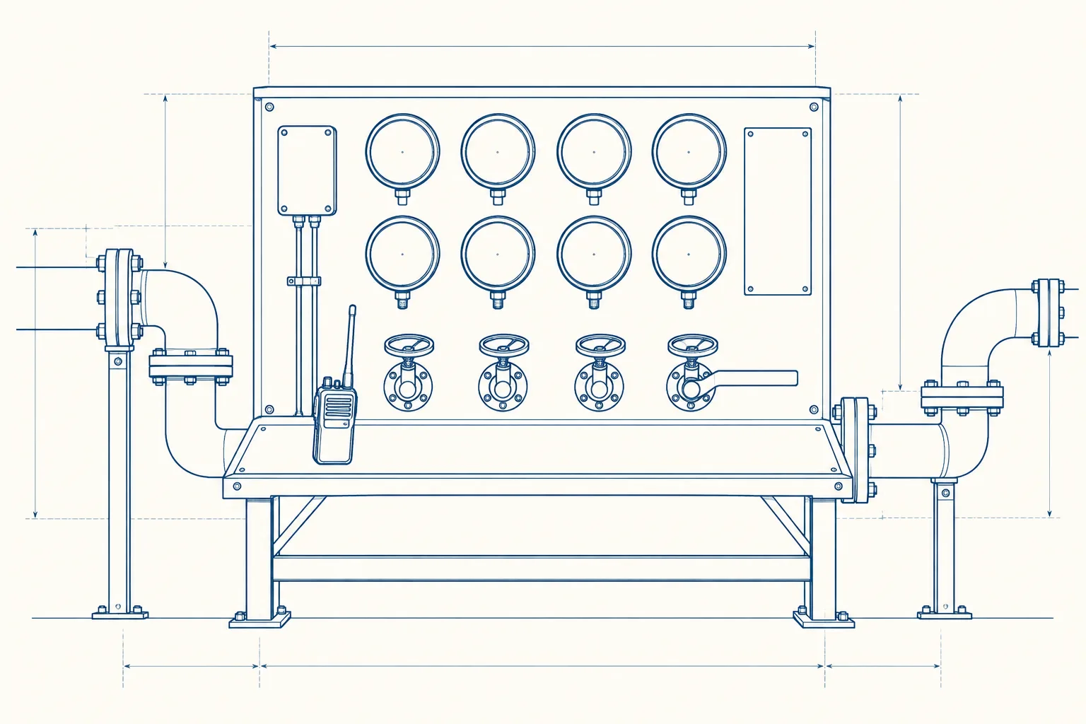 Line drawing of the equipment used on the Fire Officer I course.