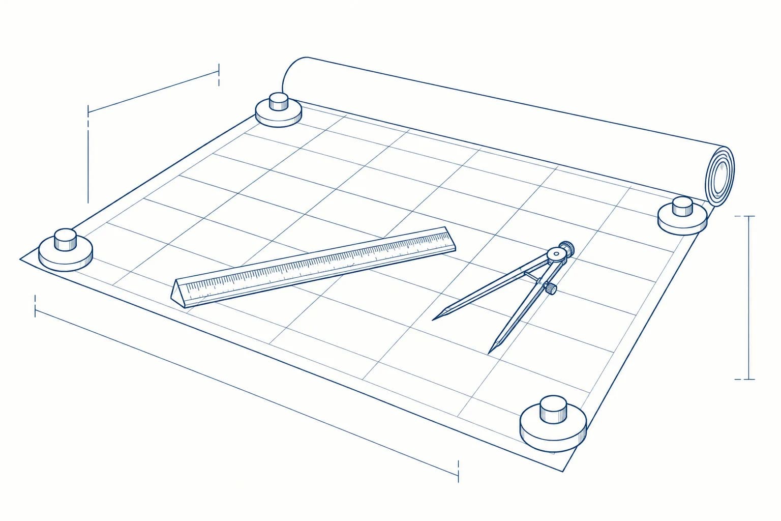 Line drawing of the equipment used on the Fire Officer III course.